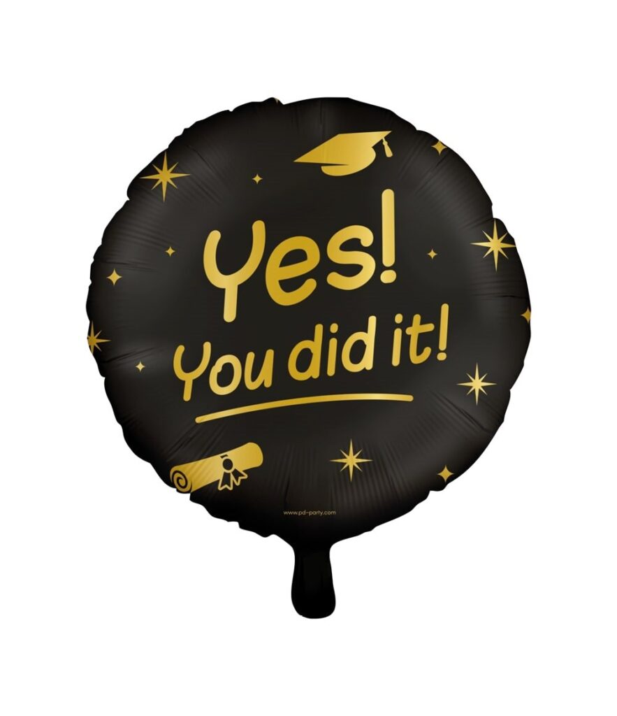 Folieballon Geslaagd Did It!
