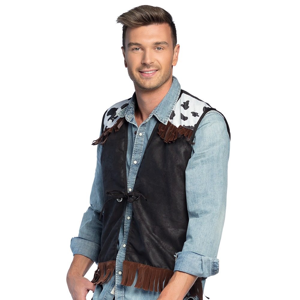 Gilet Western zwart (L/XL)