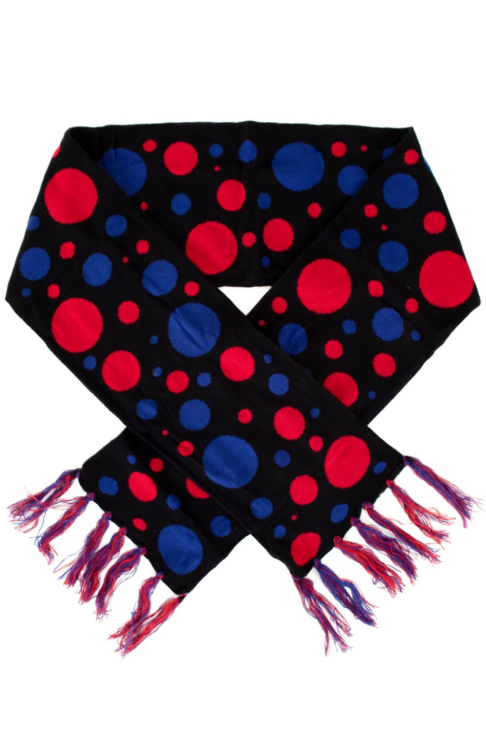 Sjaal confetti rood blauw