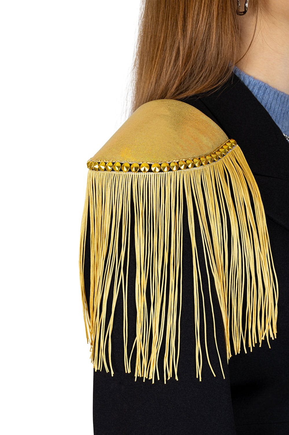 Epauletten shiny goud franje