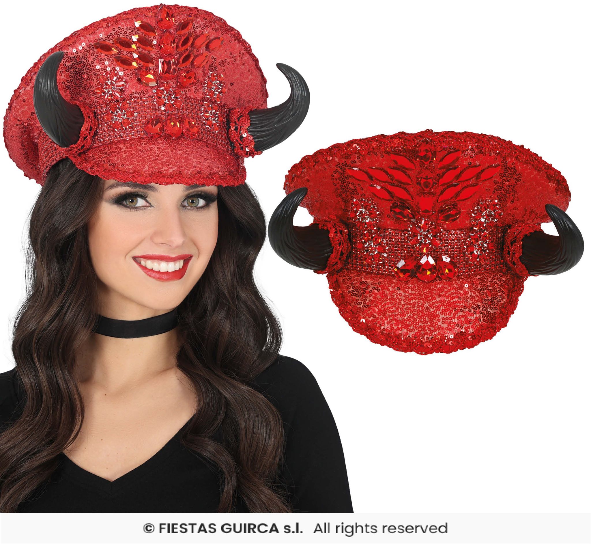 Duivel Pet Rood Glitters