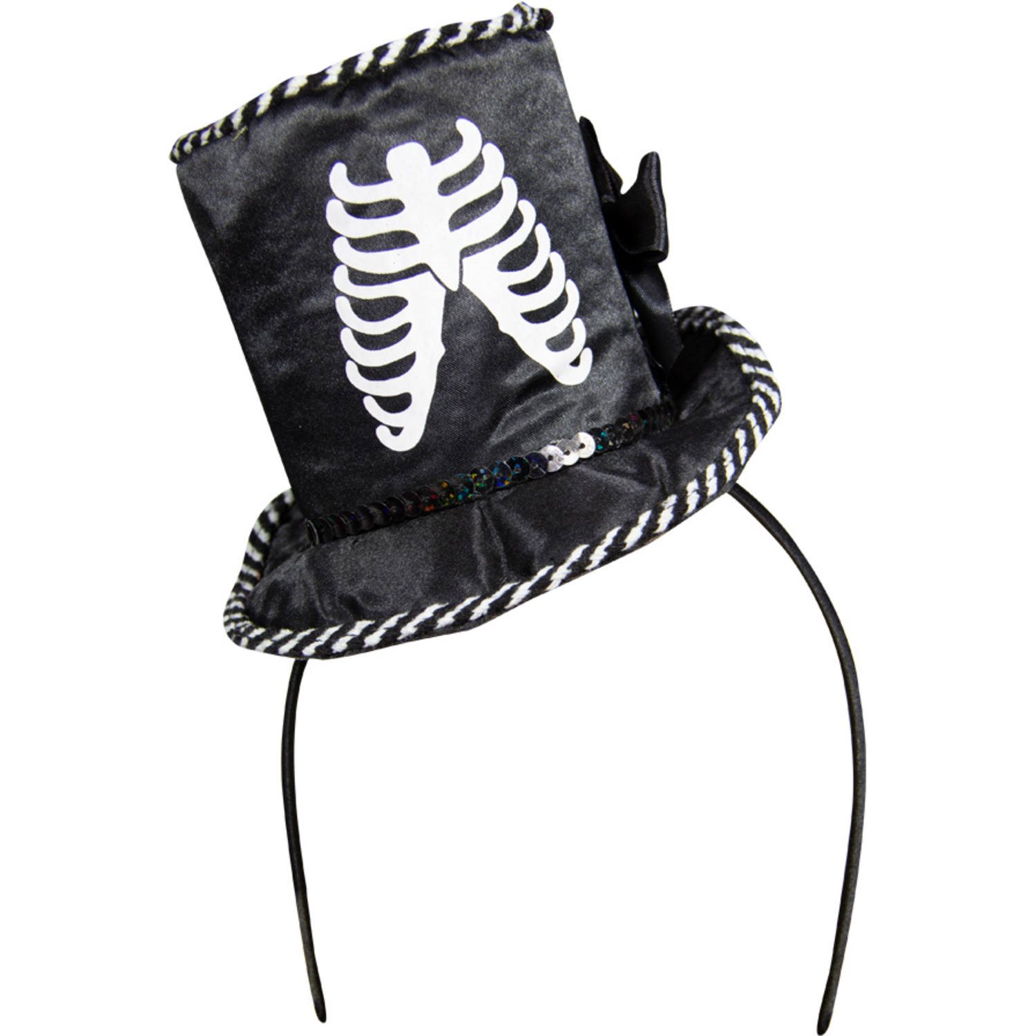 Zwarte Tiara met Skelet Hoedje