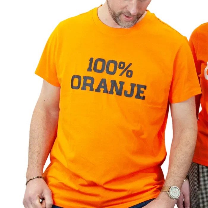 Oranje t-shirt 100% oranje