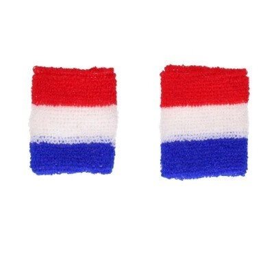 Polsbandjes Rood/wit/blauw