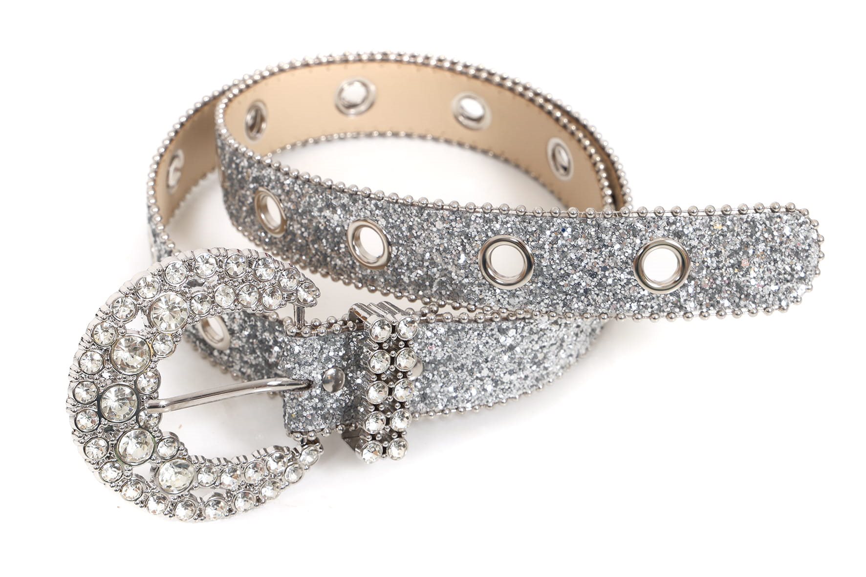 Riem strass Zilver smal