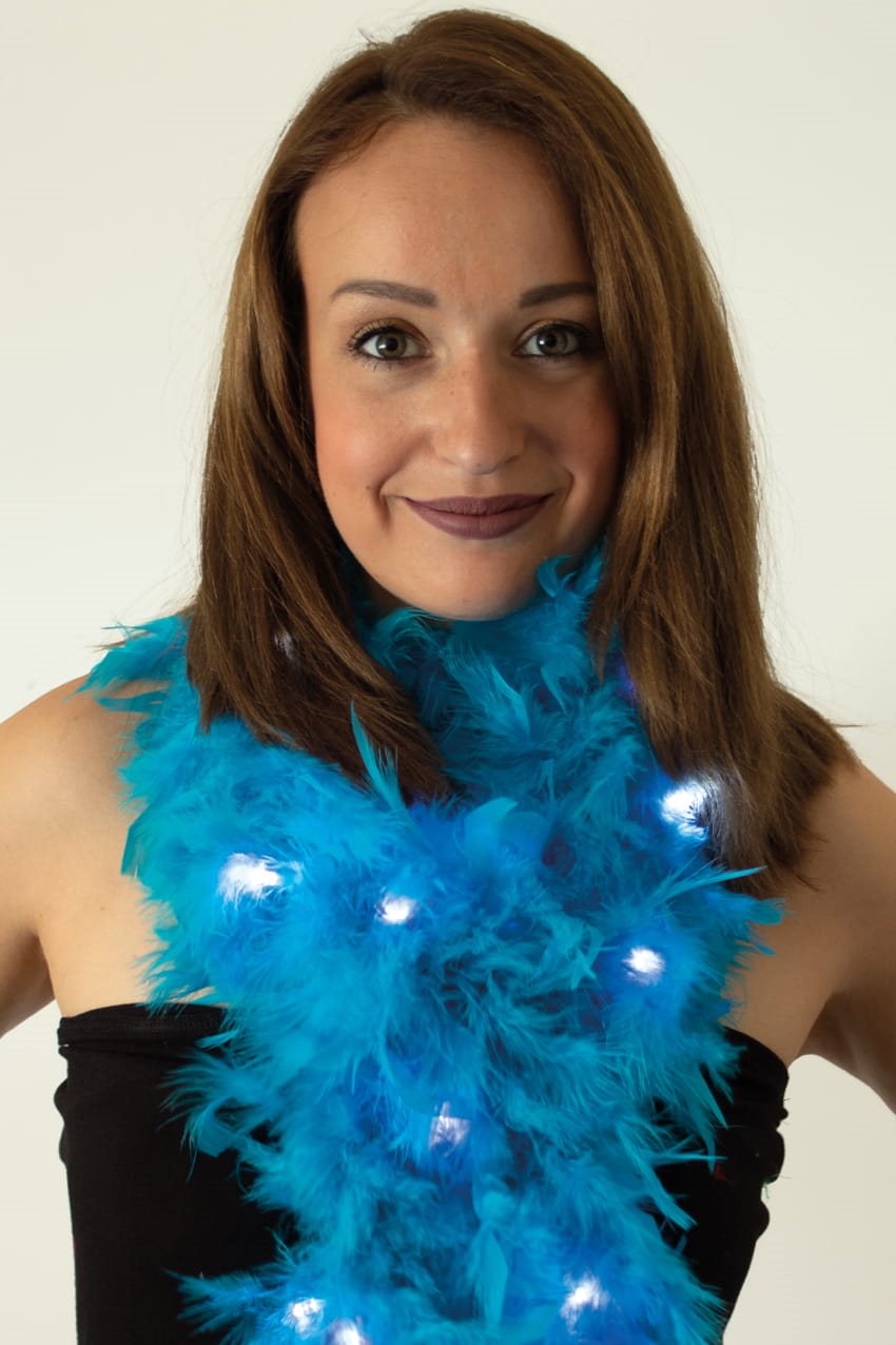 Boa turquoise met licht 180 cm
