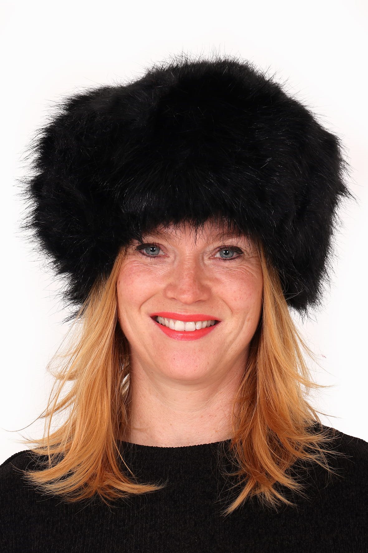 Bontmuts luxe zwart