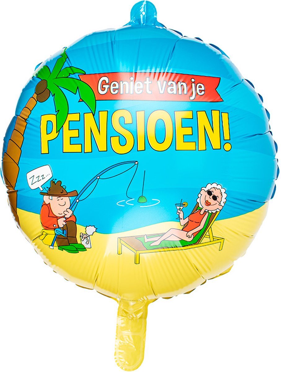 Folieballon Pensioen cartoon