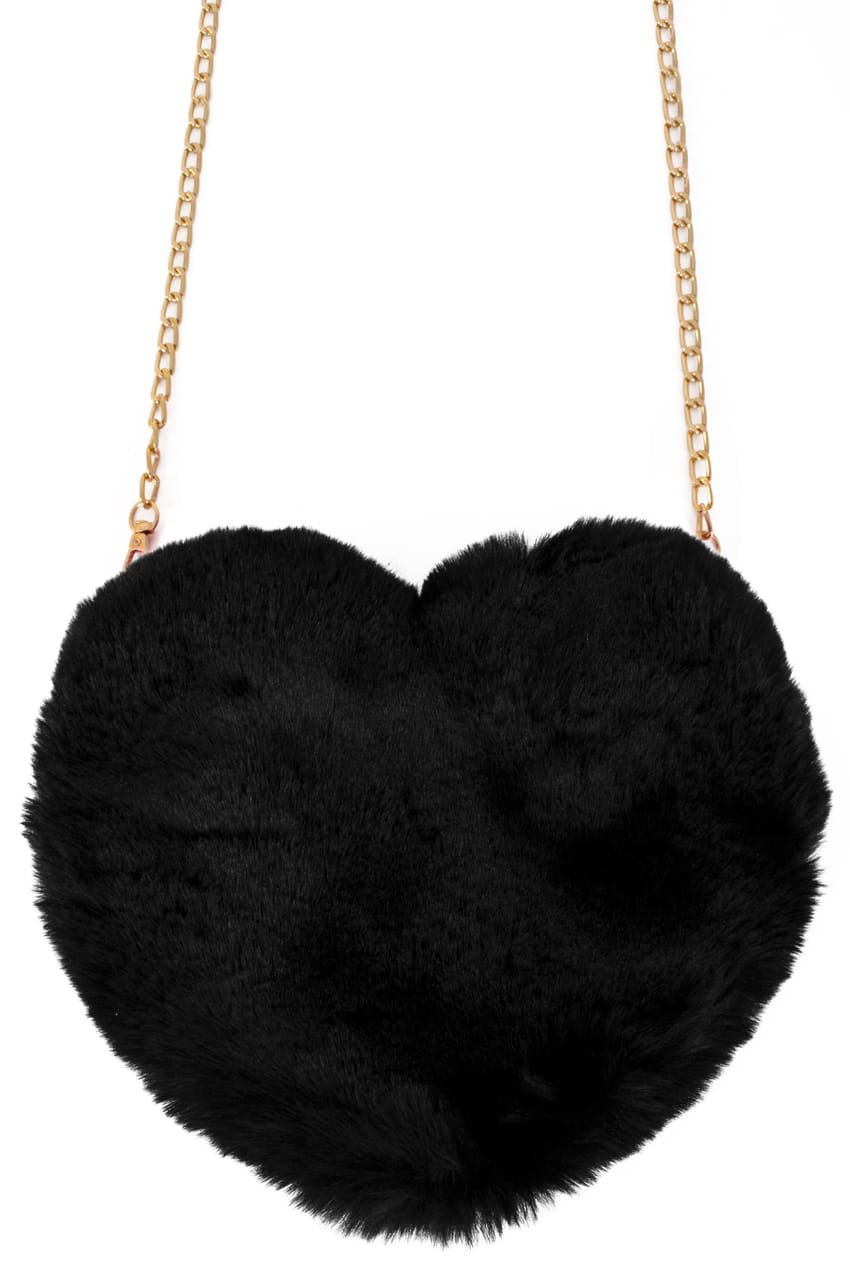 Tas pluche hart zwart