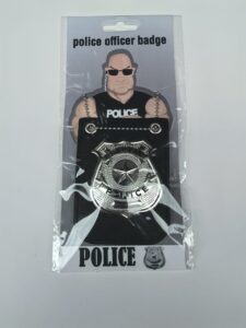 Badge politie met halsketting