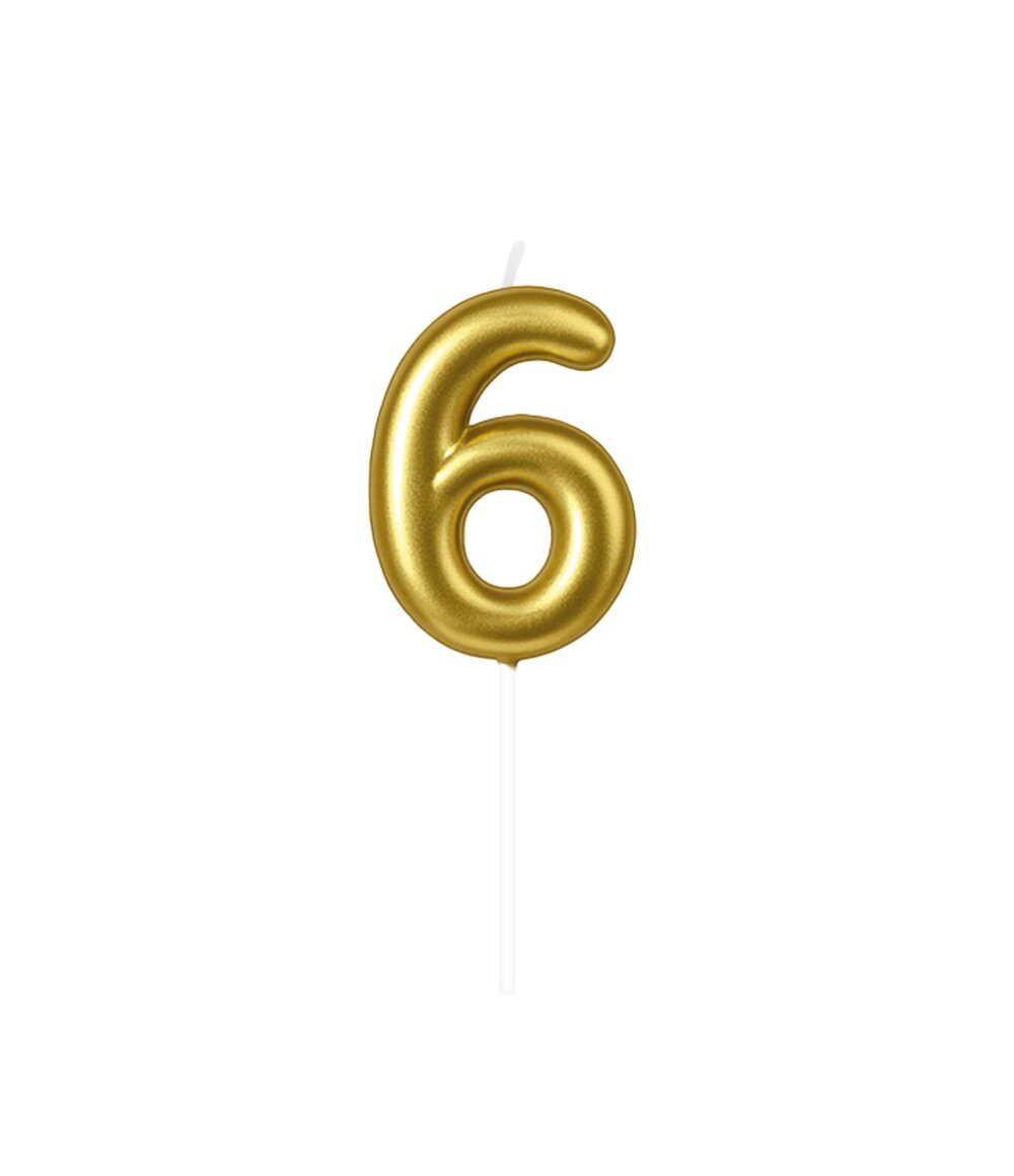 Cijferkaars 6 goud