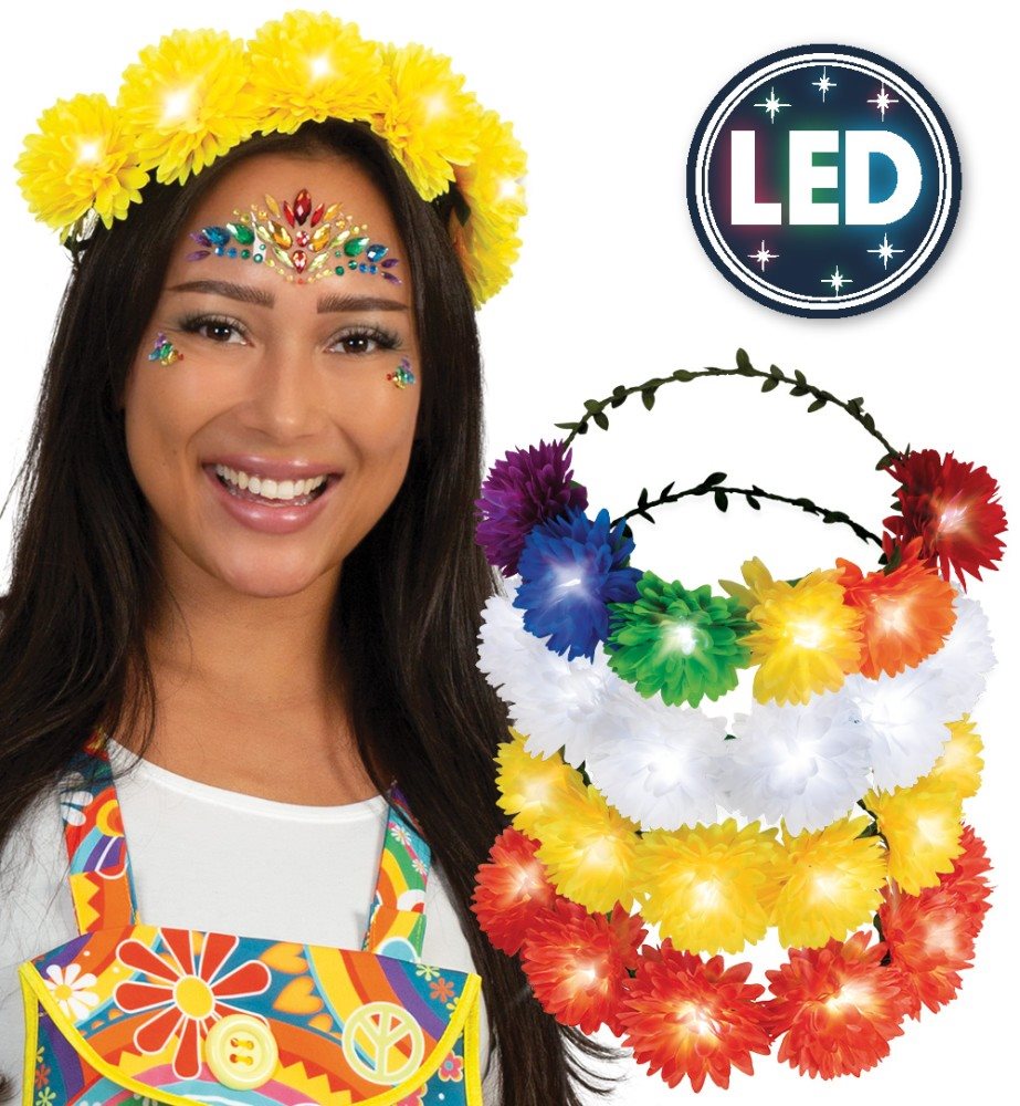 Haarband bloemen met licht
