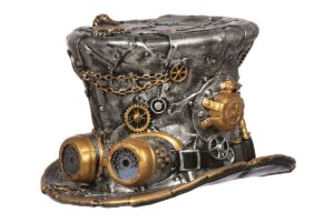 Hoge hoed steampunk rubber