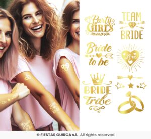 Gouden Bride To Be tattoos