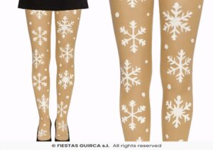 Panty kerst motief sneeuw