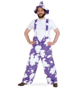 Plushe lila koeprint broek